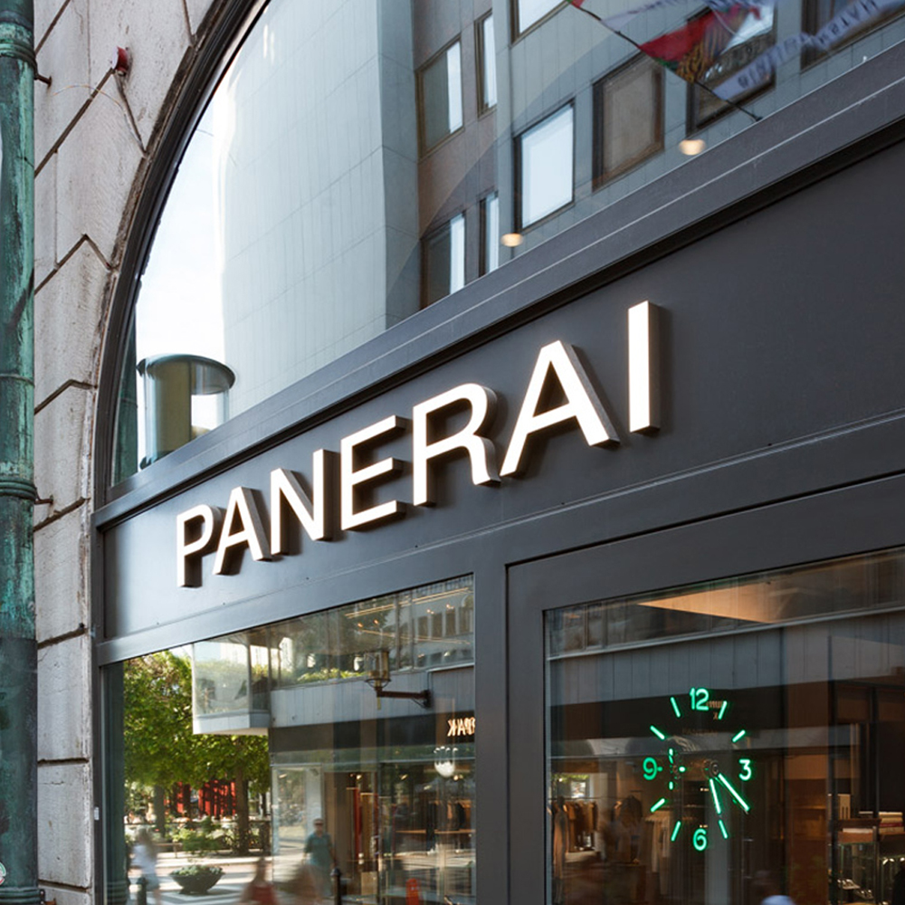 Ljusskylt_Panerai_Skyltgruppen Ljusskylt_Panerai_Skyltgruppen