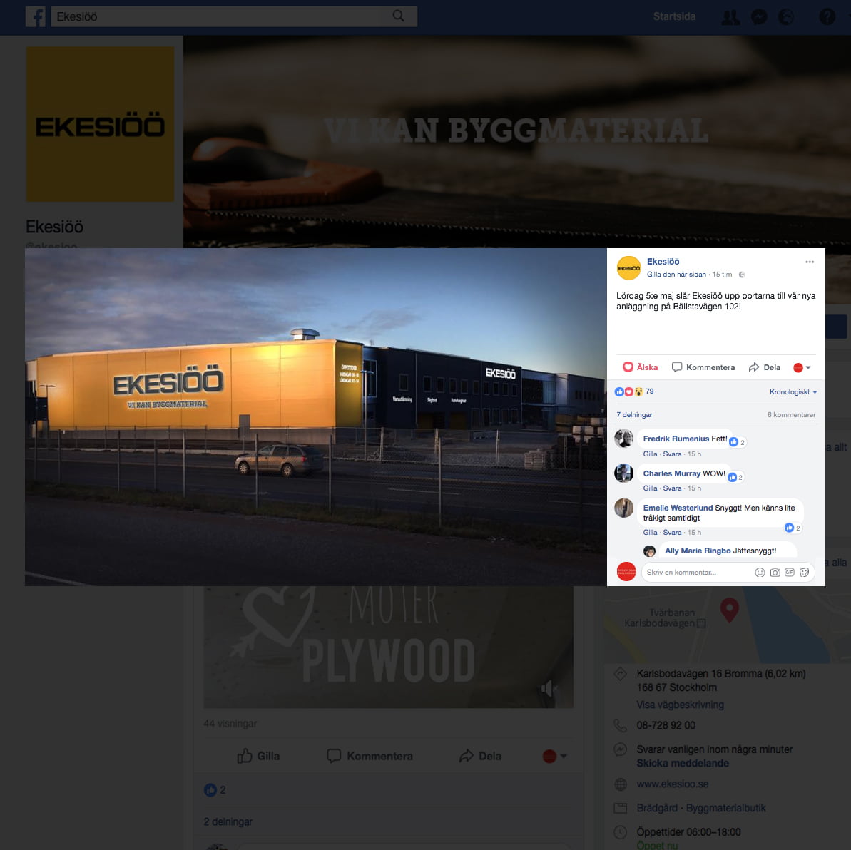 Ekesiöö Facebook