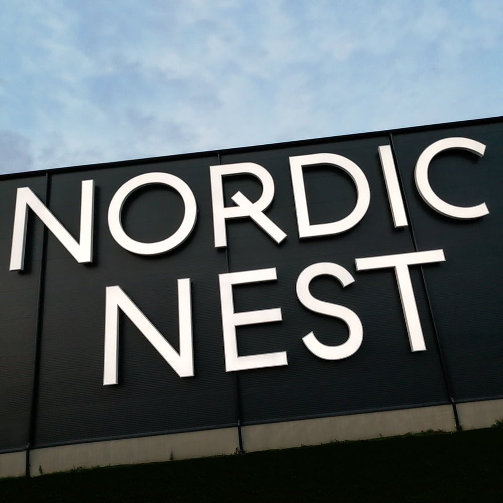 Fasadskylt Nordic Nest