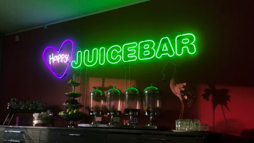 Neonskylt Happy Juicebar