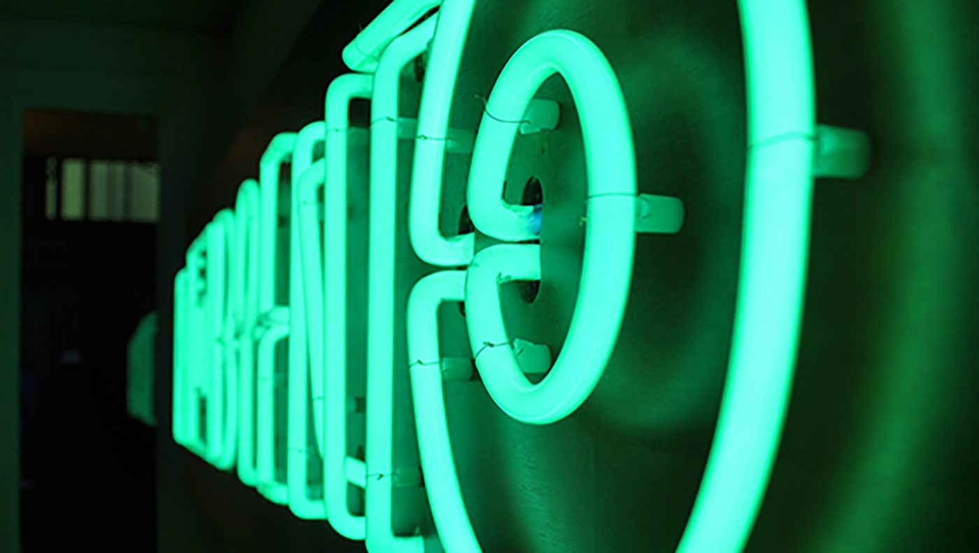Neonskylt grön.